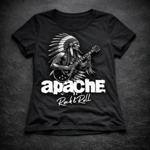 Camiseta logotipo oficial Apache hombre diseño clásico